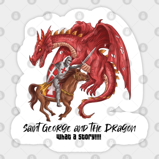 Saint George And The Dragon Sticker by StoreOfLove